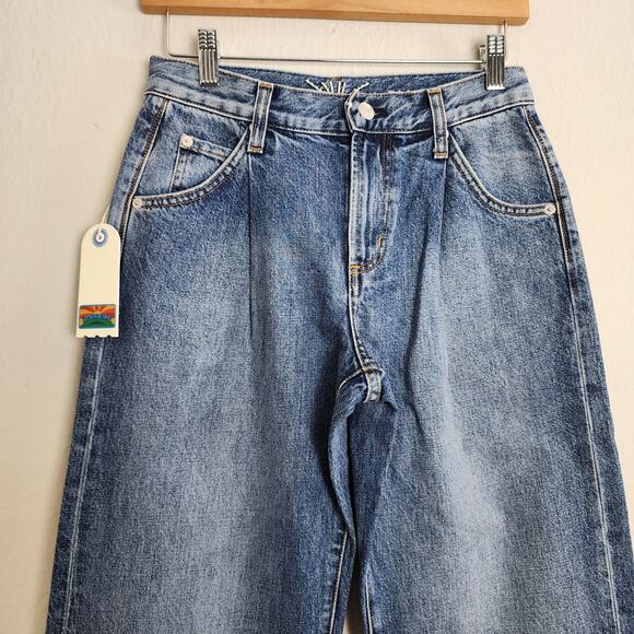 NEW Daily Blue Adriano Goldshmied Love Pleated High Waisted Jean Storm 26 - Picture 10 of 12